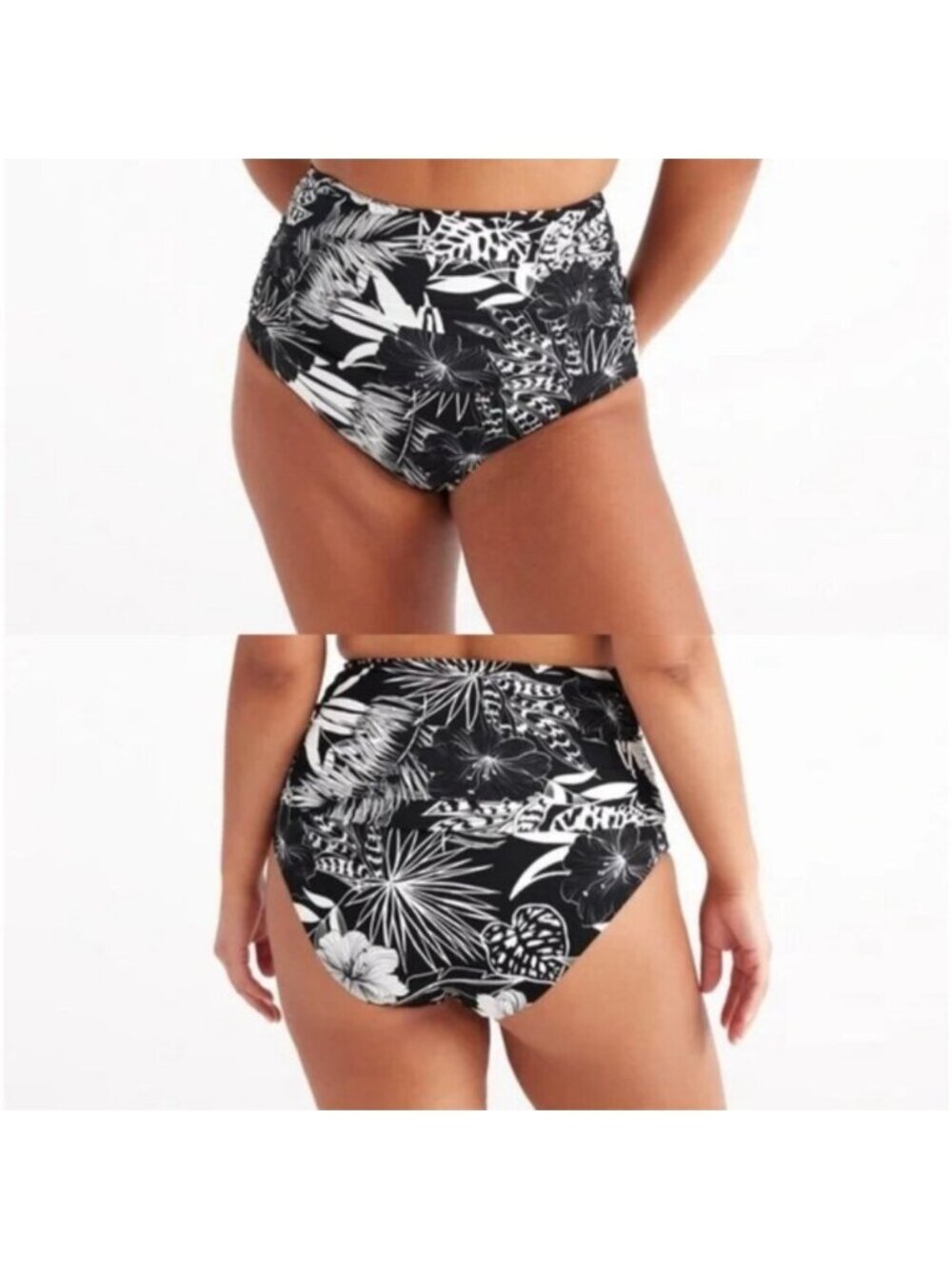 NWOT Knix Ultra High Rise Bikini Swim Bottom Hibiscus Heat